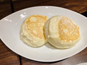 むさしの森珈琲麻布十番モーニング　パンケーキ